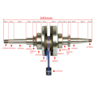 WAŁ KORBOWY GY6-50 16z SKUTER 16Z BAOTIAN ORG PHE
