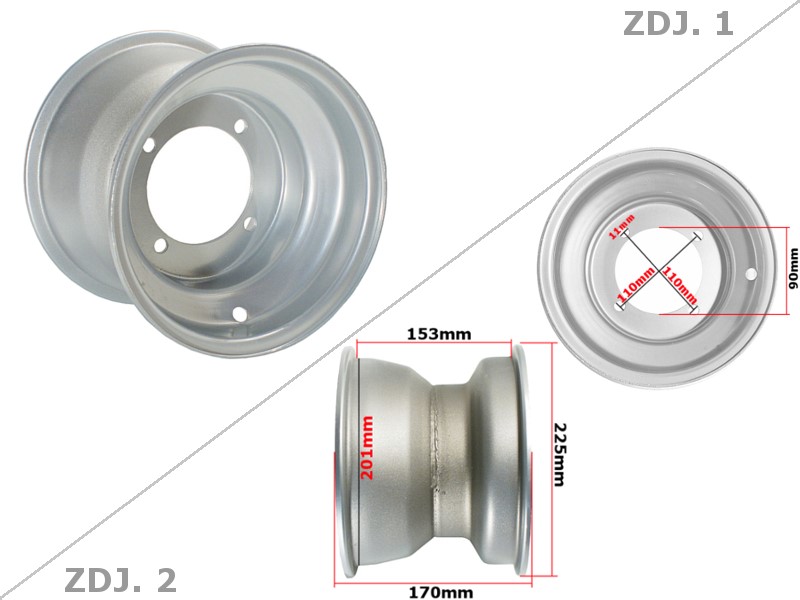 FELGA ATV 8'' 4 ŚRUBY TYŁ ATV 150 FUXIN