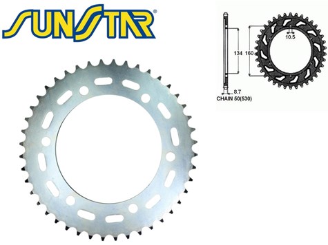 ZĘBATKA TYŁ SUNSTAR STALOWA SUNR1-5635-44