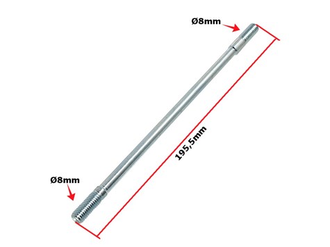 SZPILKA CYLINDRA ATV 150 GY6-150 DIABLO LEWA M8x195,5mm 157QMJ FUXIN