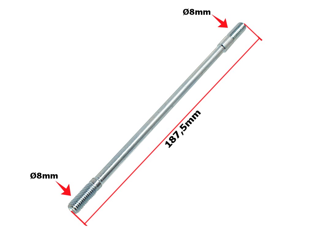 SZPILKA CYLINDRA ATV 150 GY6-150 DIABLO PRAWA M8x187,5mm 157QMJ FUXIN