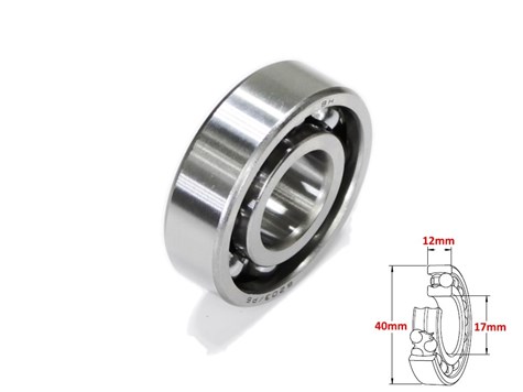 ŁOŻYSKO 6203 17x40x12 WAŁKA SPRZĘGŁA ATV150 GY6-150 DIABLO FUXIN