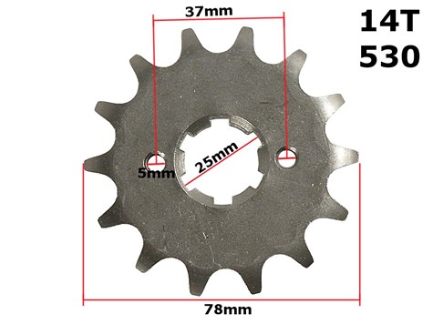 ZĘBATKA PRZÓD 530-14z ATV 150 DIABLO 157QMJ ORYGINAŁ FABRYCZNY FUXIN