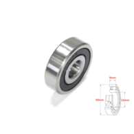ŁOŻYSKO 6200-2RS 10x30x09 WAŁKA SPRZĘGŁA W DEKLU ATV150