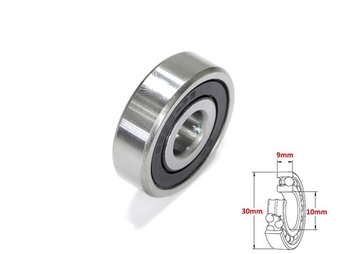 ŁOŻYSKO 6200-2RS 10x30x09 WAŁKA SPRZĘGŁA W DEKLU ATV150