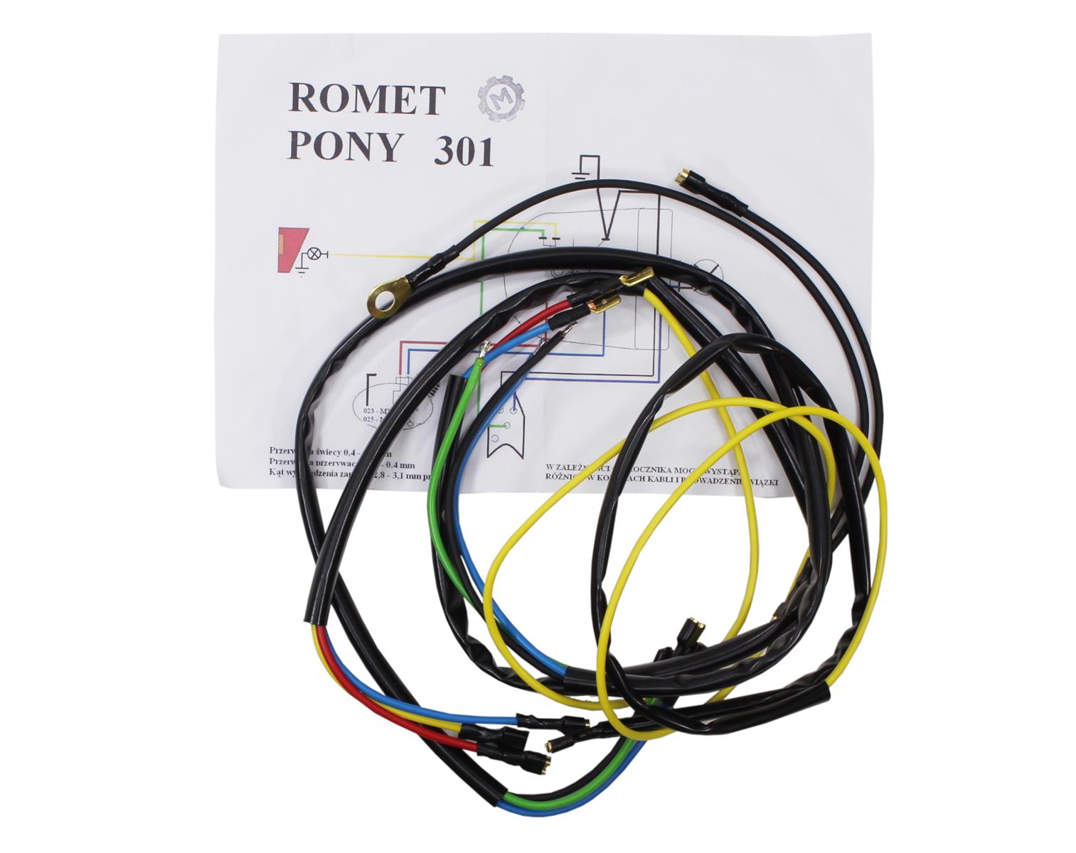 INSTALACJA ELEKTRYCZNA ROMET MOTORYNKA PONY 301 ML