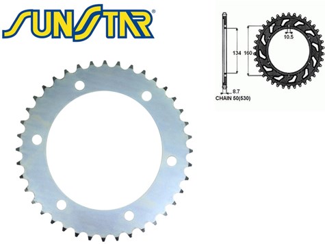 ZĘBATKA TYŁ SUNSTAR STALOWA SUNR1-5635-40